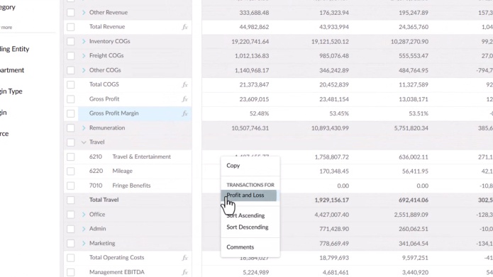 View transactions